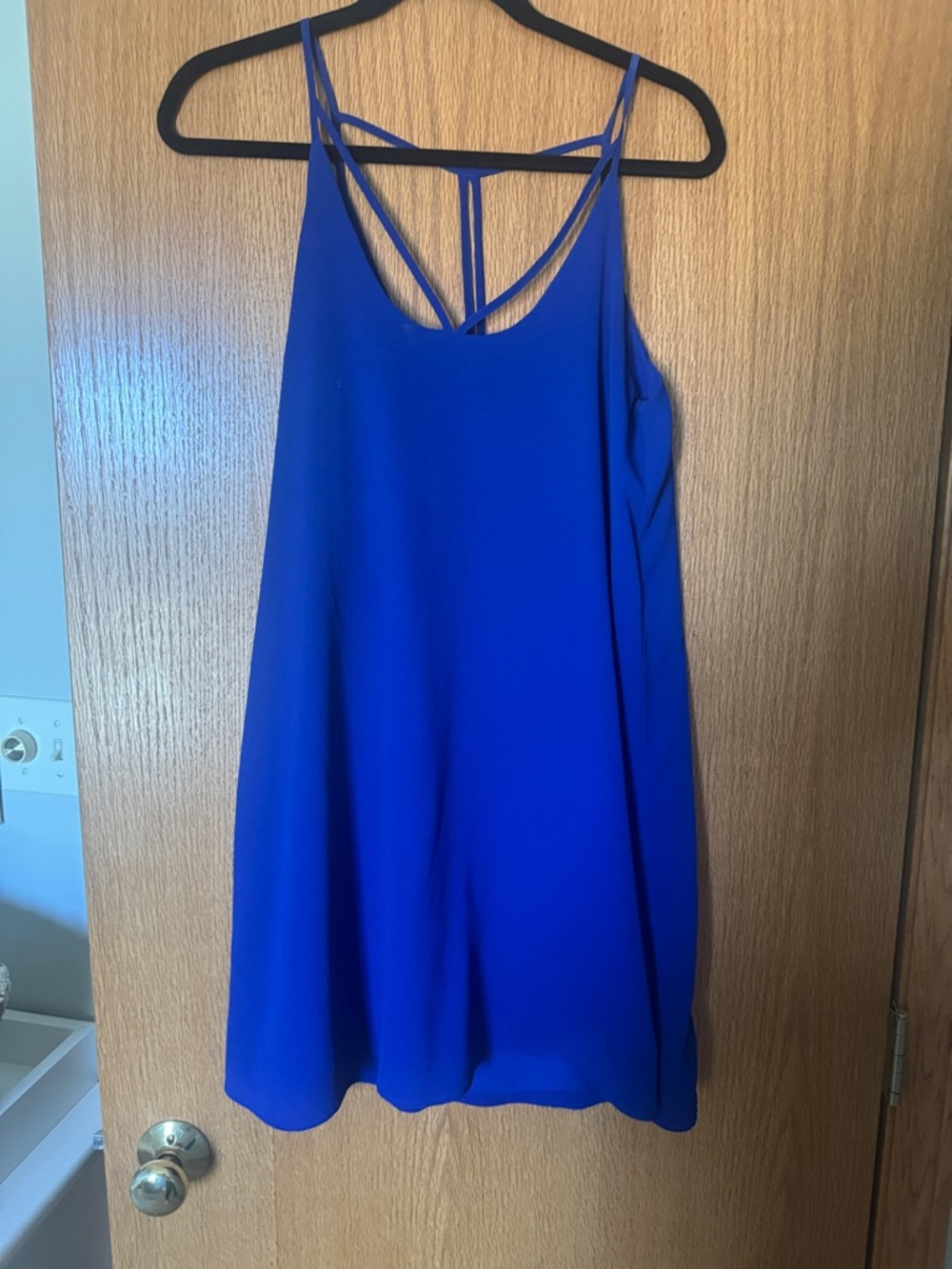 Wayf Royal Blue Strappy Mini Dress